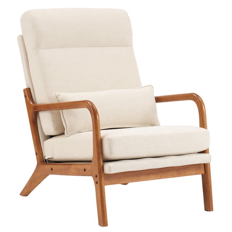 High Back Solid Wood Armrest Indoor L...