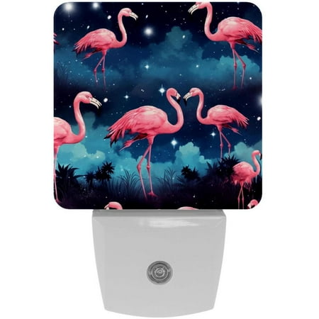 

Starry Flamingos LED Square Night Light for Bedroom and Bathroom - Energy Efficient and Bluetooth Compatible - 200 Characters