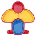 thumbnail image 1 of EeaseMX Plato infantil de plástico ABS con forma de avión, mantel individual antideslizante con divisiones para bebés y niños pequeños (rojo), 1 of 7