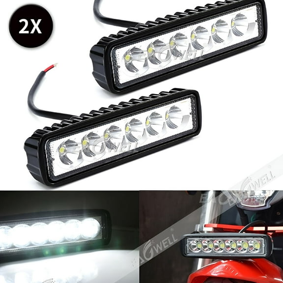 MELIVO 2x 6Inch 18W LED Work Light Bar Spot Pods Fog Lamp Offroad Driving SUV ATV Truck
