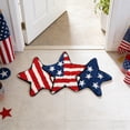 thumbnail image 4 of American Flag Door Mat Rug – Soft Faux Plush Indoor Outdoor Entryway Carpet, Independence Day Patriotic Decor for Bathroom, Kitchen, Coffee Table, Front Door, 27.5" x 17.7", 4 of 6