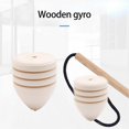 thumbnail image 2 of Fingertip Gyro Toy Spinning Top Rotating Cone Shape Whipping Entertainment Wooden Nostalgia Traditional Toy Kids Toys, 2 of 5