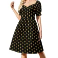 thumbnail image 1 of Vestido sin mangas con estampado de avión a reacción amarillo, vestido de fiesta para mujer, elegante ropa de lujo para mujer, vestidos para mujer, vestido, 1 of 7