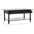 thumbnail image 4 of SAFAVIEH Boris 2-Drawer Coffee Table Distressed Black, 4 of 7