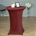 thumbnail image 2 of Efavormart Burgundy Wholesale Stretchy Spandex Tablecover Glitz Tablecloth For Cocktail Table Wedding Party Restaurant Tablecloth, 2 of 11