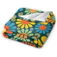 thumbnail image 2 of Yibo Boho Paisley Flowers Blanket Flannel Soft and Comfortable Anti-static Bed Sofa Blanket, 2 of 9