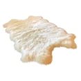 thumbnail image 5 of Soho Luxurious Faux Sheepskin Pelt Cream Shag Area Rug or Runner, 5 of 5
