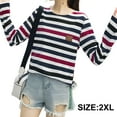 thumbnail image 3 of Camiseta para Mujer, Tops para Mujer, camiseta para Mujer, camiseta De manga larga De invierno, camiseta a rayas a la moda para Mujer, 3 of 5