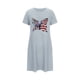 thumbnail image 5 of Camisón corto de talla grande para mujer, camisón de manga corta con estampado de pecho a la moda, camisón para mujer, 5 of 7
