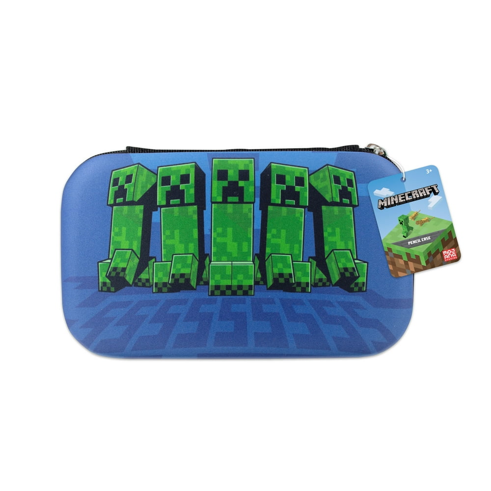 Minecraft Multicolor Soft Zipper Pencil Case, 8.5Inches Wide by 5