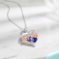 thumbnail image 5 of Midir&Etain Rose Heart Necklace Gifts for Women 18K White Gold Plated February September Birthstone Necklace Pendant Birthday Anniversary Christmas Jewelry Gift for Wife Her Mom, 5 of 7