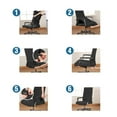 thumbnail image 2 of GUOOL Stretch Waterproof Office Chair Cover High Back Computer Chair Slipcover Navy L, 2 of 7