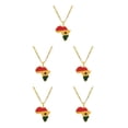 thumbnail image 1 of Justharion Se Démarquer avec la Mode Afrique Carte Pendentif Collier Déclaration Pièce Colliers Ghana 5Set, 1 of 6