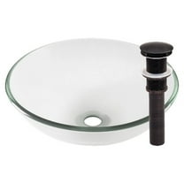 Novatto TIG-8048ORB Bonificare Glass Vessel Bathroom Sink Set, Oil Rubbed Bronze