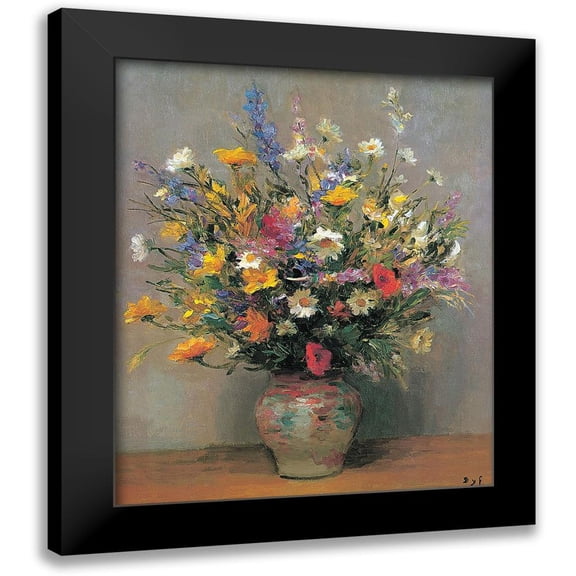 DYF 12x14 Black Modern Framed Museum Art Print Titled - Le bouquet de ma mere