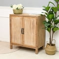 thumbnail image 3 of LuxenHome Natural Wood 2-Door Storage Cabinet, 3 of 10