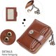 thumbnail image 4 of Cartera de mujer Cartera de cuero Cartera corta Bolso plateado Cartera con cierre RFID para mujer Cartera pequeña con cremallera para mujer, 4 of 5