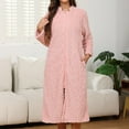 thumbnail image 2 of Soft Long Robe Bathrobe Cozy Loungewear Kimono Housecoat For Home Comfort And Warmth Elegant Design, 2 of 6