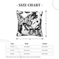 thumbnail image 4 of ZNDUO Square Home Decorative Throw Pillows, Corduroy Black Watercolor Butterfly Texture Pattern Couch Pillows, Throw Pillows for Bed, 20"x20", 4 of 8