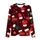 thumbnail image 4 of Conjuntos de blusas y camisas de cuello redondo y manga larga con estampado navideño para niños Camisa de manga larga con cuello redondo y cintura elástica Pantalones largos Conjunto de traje de casa, 4 of 6