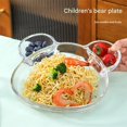 thumbnail image 2 of SUNSIOM Divided Plates, Bear shape Transparent Dinner Plate Kitchen Dish Plate for Kids Adult, 2 of 6