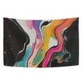 thumbnail image 6 of Yayeee Tapestry Wall Hanging for Bedroom 60" x 51" Living Room Home Wall Art Decor, Colorful Black, 6 of 7