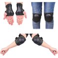 thumbnail image 5 of Kids Protective Gear, Kid's Pad Set Adjustable include Elbow Pads Wrist Pads Knee Pads 6packs-black, 5 of 5
