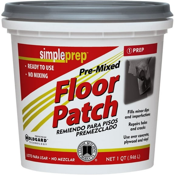 Custom Building Products Simple Prep Floor Patch - Pre-Mixed - 1 Quart, Gray