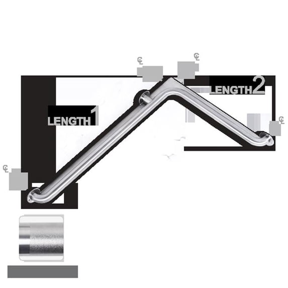 AJW US130X-G3018L 30 X 18 In. Exposed Flange, Peened Grip - Configuration G