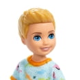 thumbnail image 4 of Barbie Chelsea Doll, Small Boy Doll Wearing Removable One-Piece with Dino Print, Blond Hair & Blue Eyes, 4 of 9