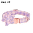 thumbnail image 2 of Flor suave ajustable del collar de perro de la muchacha del collar del animal doméstico de la seguridad del collar de perro del algodón de la correa del collar de perro flor, 2 of 5