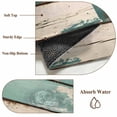thumbnail image 6 of Farmhouse Teal Brown Bathroom Mats 2x3 FT, Non Slip Small Kitchen Mat, Retro Ombre Wooden Washable Soft Backed Front Door Throw Rugs Non-Shedding Indoor Outdoor Doormat for Entryway Sink, 6 of 8
