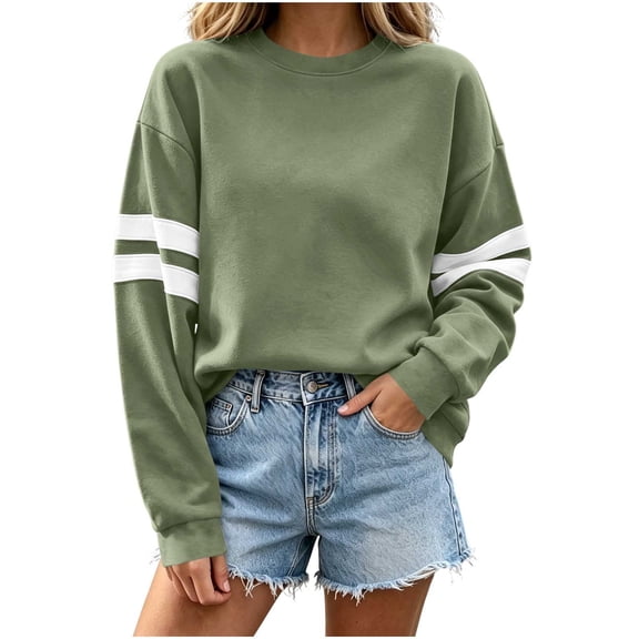 Staron Fall Winter Sweaters for Women Cozy Oversized Knit Pullover Round Neck Long Sleeve Loose Comfy Casual Basic Fashion Tops Army Green L
