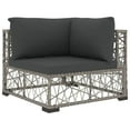 thumbnail image 3 of vidaXL 6 Piece Patio Lounge Set with Cushions Poly Rattan Gray, 3 of 6