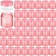 thumbnail image 1 of Frascos de vidrio Norme de 120 ml, 4 onzas, con tapas, redondos, a prueba de fugas, rosas (48 unidades), 1 of 6