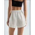 thumbnail image 6 of Linen High Waist Elastic Waist Shorts, 6 of 6
