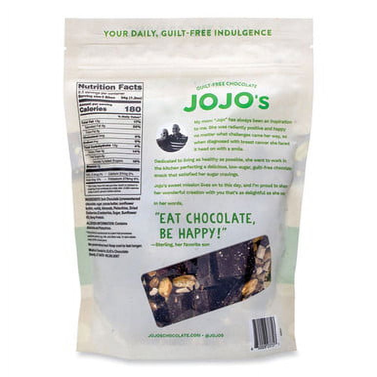 Jojo's Chocolate Original Dark Chocolate Bites, 10 Oz Bag