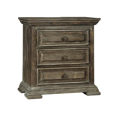 nightstand wyndahl drawer ashley signature rustic three brown