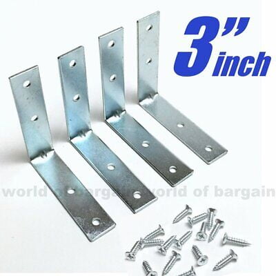 

3x3” inch L Shelf Bracket 90 degree Angled Steel Brace Support Timber Joint T071