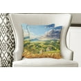 thumbnail image 4 of Ambesonne Landscape Throw Pillow Cover 2 Pack, Summer Rural Houses, 16", Green White Blue, 4 of 6