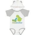 thumbnail image 3 of Inktastic Dinosaur Little Brother Green Boys Baby Bodysuit, 3 of 5