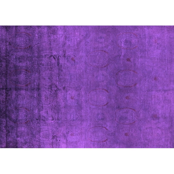 Ahgly Company Indoor Rectangle Oriental Purple Industrial Area Rugs, 2' x 5'