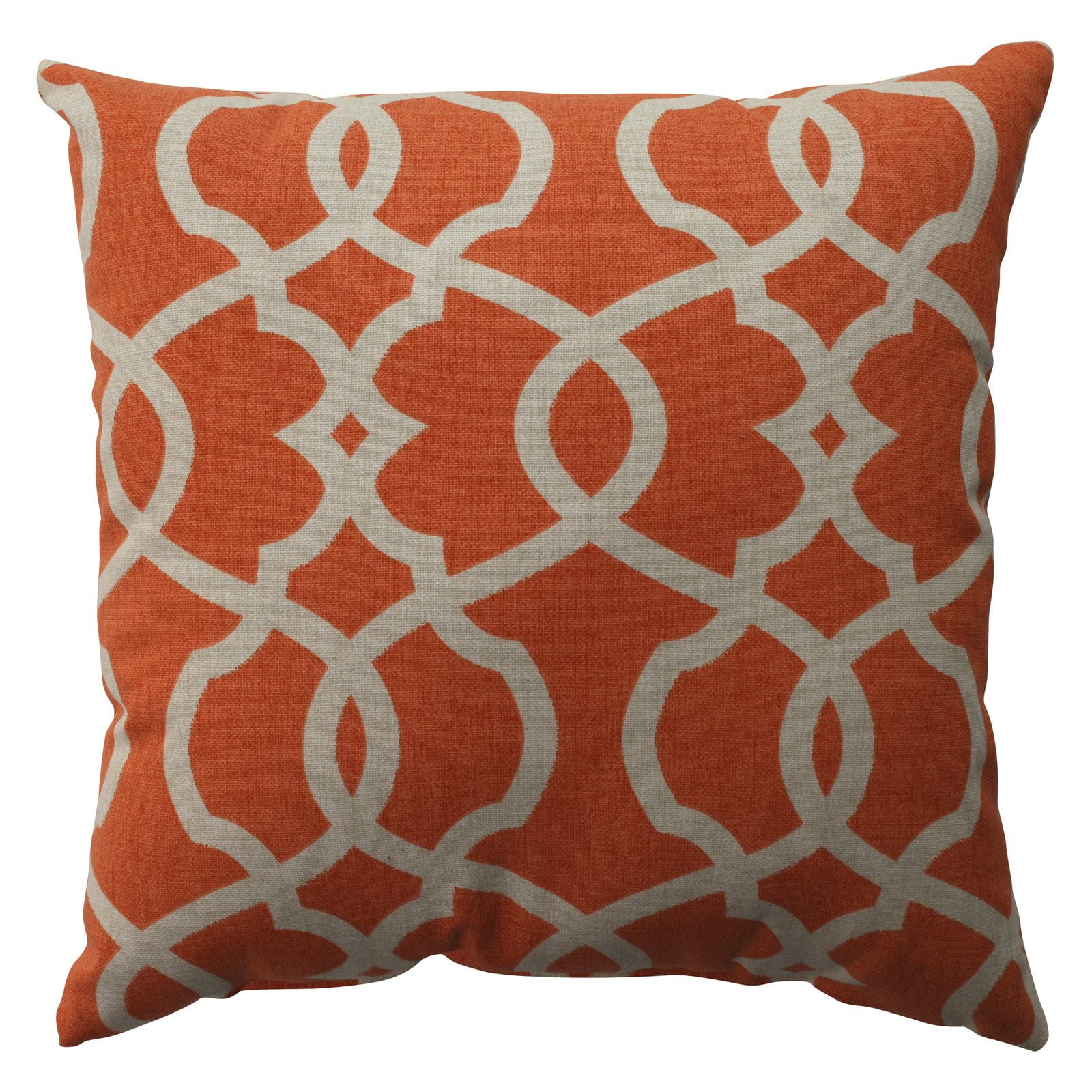 Pillow Perfect Lattice Damask Throw Pillow