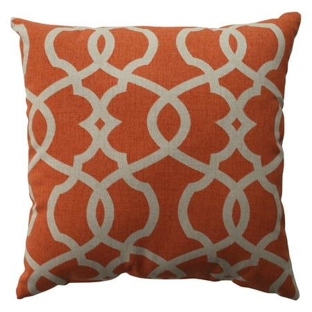 UPC 751379512792 product image for Pillow Perfect 512792 Lattice Damask Tangerine 16. 5-inch Throw Pillow - Coral-B | upcitemdb.com