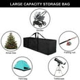 thumbnail image 3 of Waterproof Christmas Tree Storage Bag – Heavy-Duty Oxford Fabric Cover with Dustproof Zipper (45x13x12in), 3 of 6
