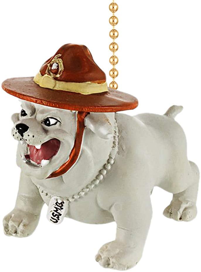 Figurine Marines Bulldog Fan Or Lamp Pull Souvenir, Decor Military Mascot 