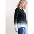 thumbnail image 2 of Ombre Print Long Sleeve Top With Gathered Front Detail And Raw Hem XL, 2 of 10