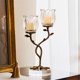 thumbnail image 3 of Candelabro de cristal de latón for el hogar, decoración de vestíbulo, soporte for velas de aromaterapia, 3 of 7