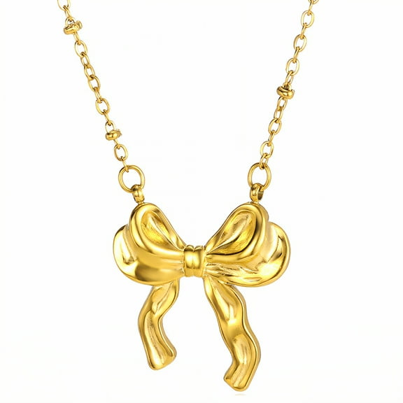 DESIGNICE Charm Necklace,Comfortable Wear Necklaces for Women Trendy,Sculpted Form Dainty Gold Necklace for Women,Style1