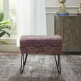 thumbnail image 5 of Home Soft Things Jacquard Ottoman - Benin - Orchid mist - 19" x 13" x 17", 5 of 5